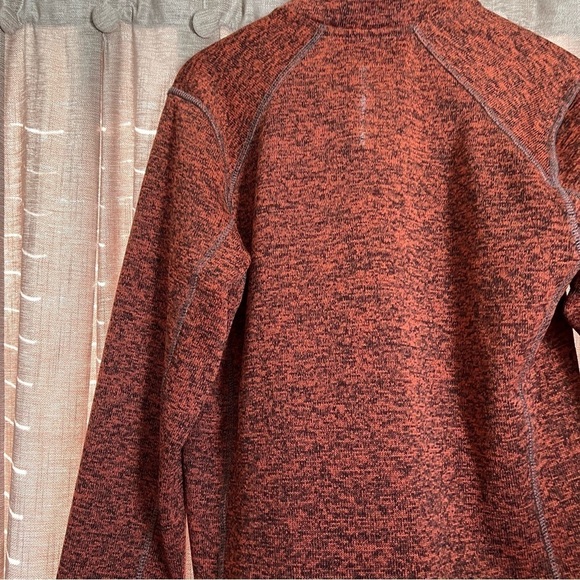 Eddie Bauer Burnt Orange Quarter Zip Fleece Lined Sweater Size Small - Picture 5 of 12